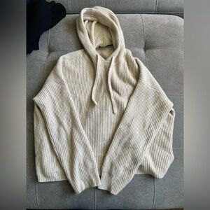 Jenni Kayne Cashmere Fisherman Hoodie Oatmeal